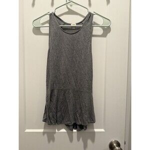 Aritzia Tank Top Womens XS Extra Small Gray Wilfred Free Sleeveless Peplum
